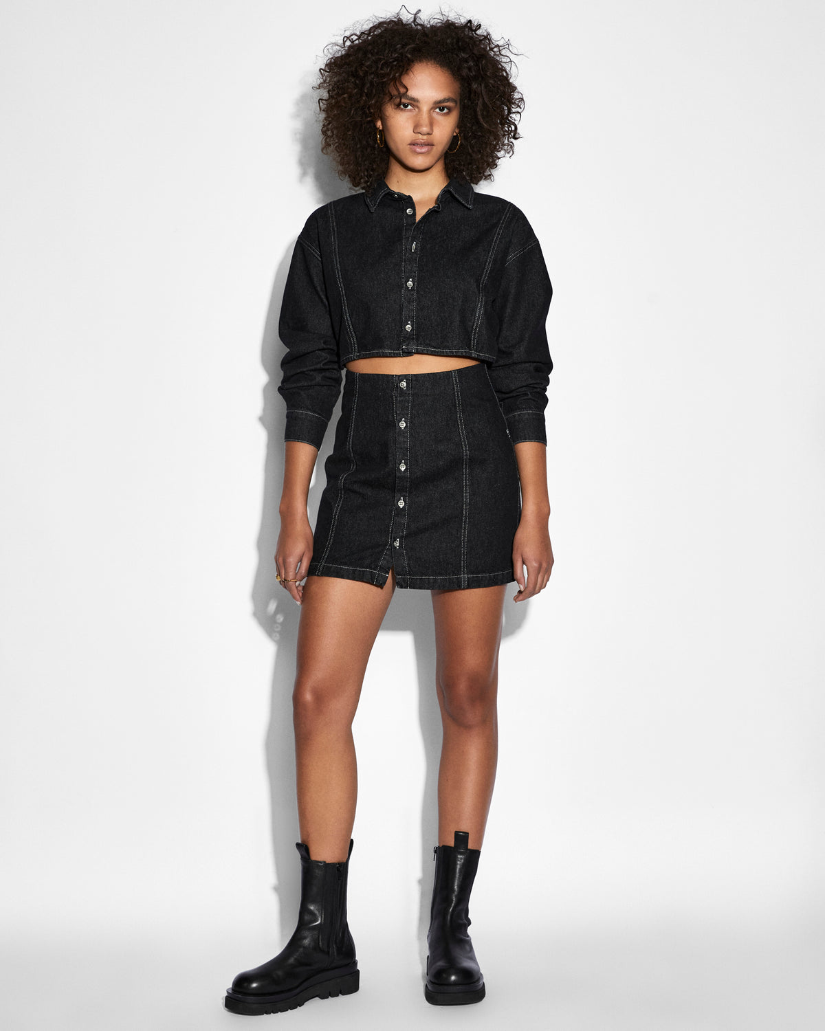 ksubi shirt dress Womens Cutout Shirt Dress Midnight Dresses