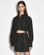 WOMENS CUTOUT SHIRT DRESS CAMO DRESSES