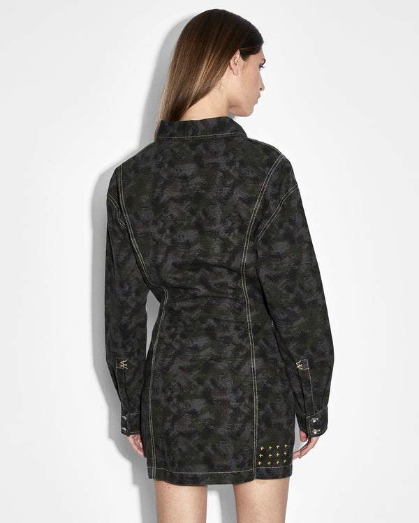 ksubi shirt dress Womens Cutout Shirt Dress Camo Dresses