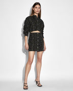 WOMENS CUTOUT SHIRT DRESS CAMO DRESSES
