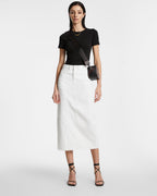 WOMENS GRADUATE MIDI SKIRT BLANC SKIRTS