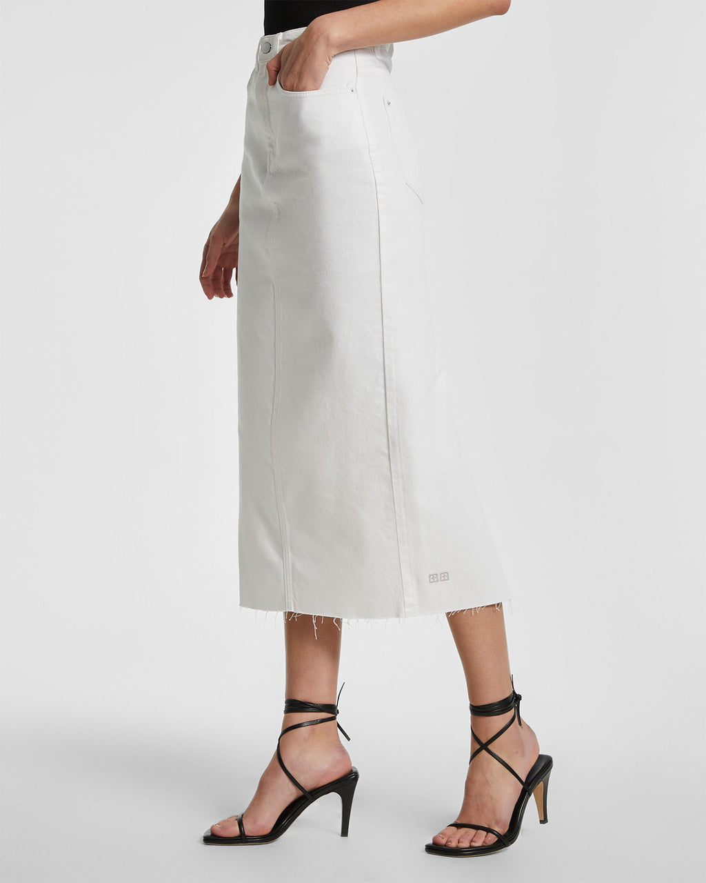 WOMENS GRADUATE MIDI SKIRT BLANC SKIRTS