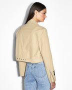 WOMENS INCOGNITO BIKER/TRENCH KHAKI JACKETS
