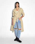 WOMENS INCOGNITO BIKER/TRENCH KHAKI JACKETS