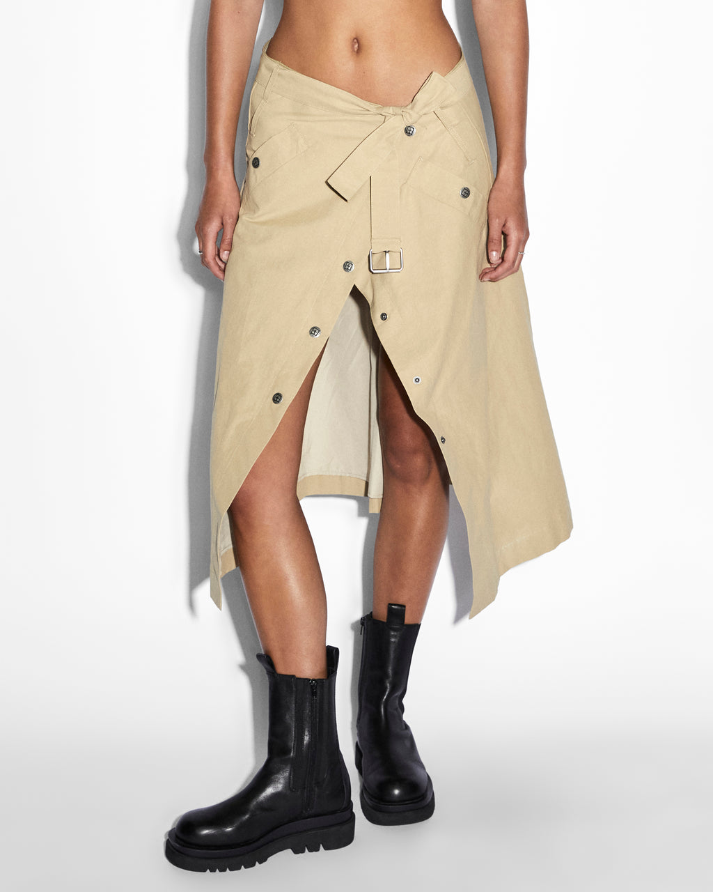 WOMENS INCOGNITO BIKER/TRENCH KHAKI JACKETS