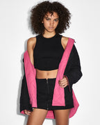 WOMENS REVERSIBLE LS SHACKET JACKETS