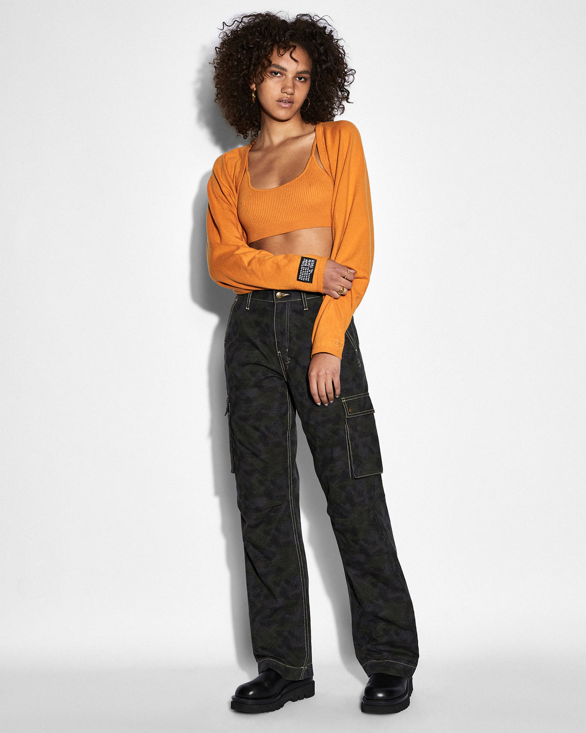 WOMENS TECHNO SHRUG SATSUMA KNITWEAR