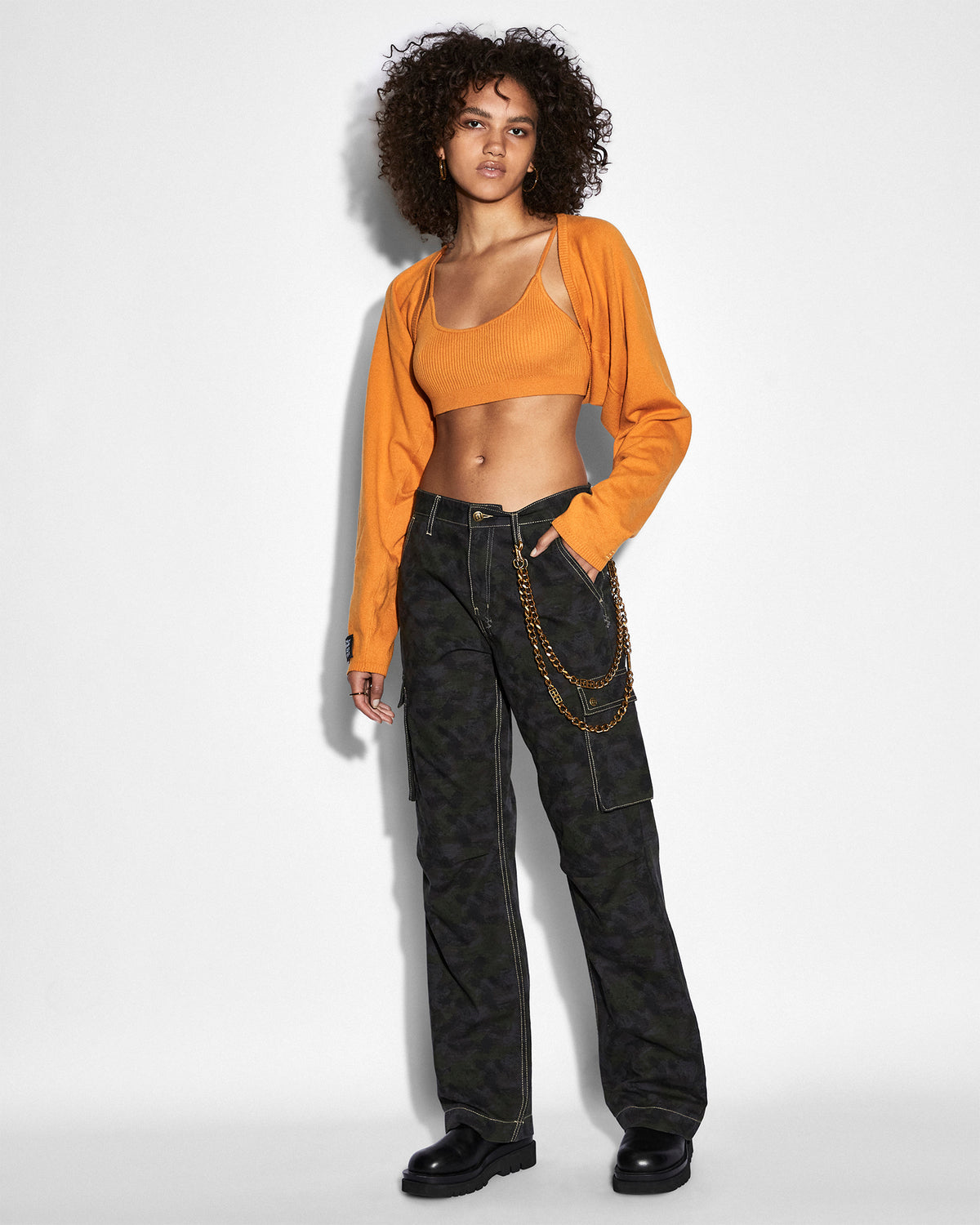 WOMENS TECHNO SHRUG SATSUMA KNITWEAR