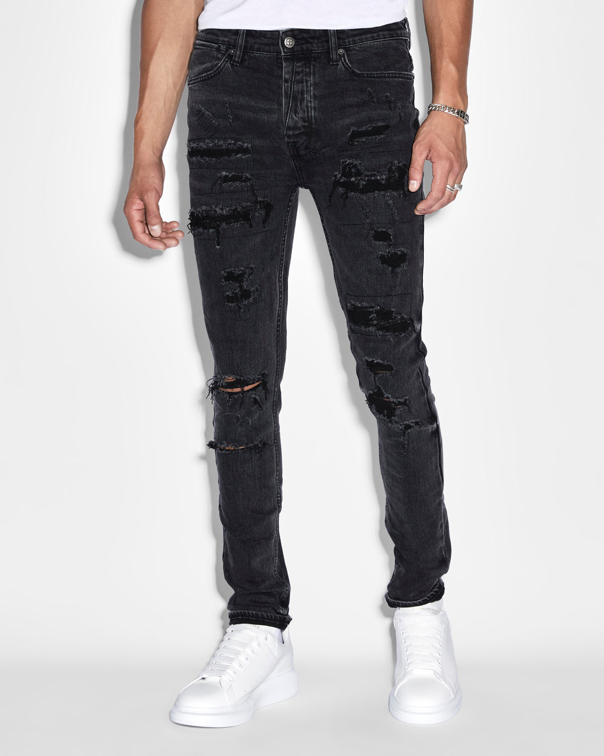 MENS VAN WINKLE BLACK DYNAMITE TRASH DENIM JEANS
