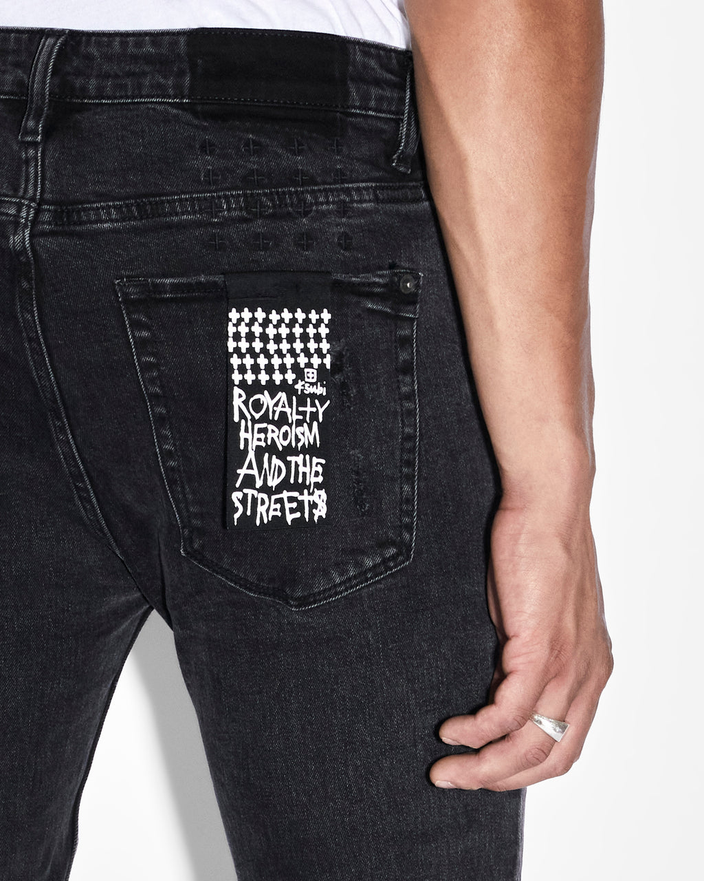 MENS VAN WINKLE BLACK DYNAMITE TRASH DENIM JEANS