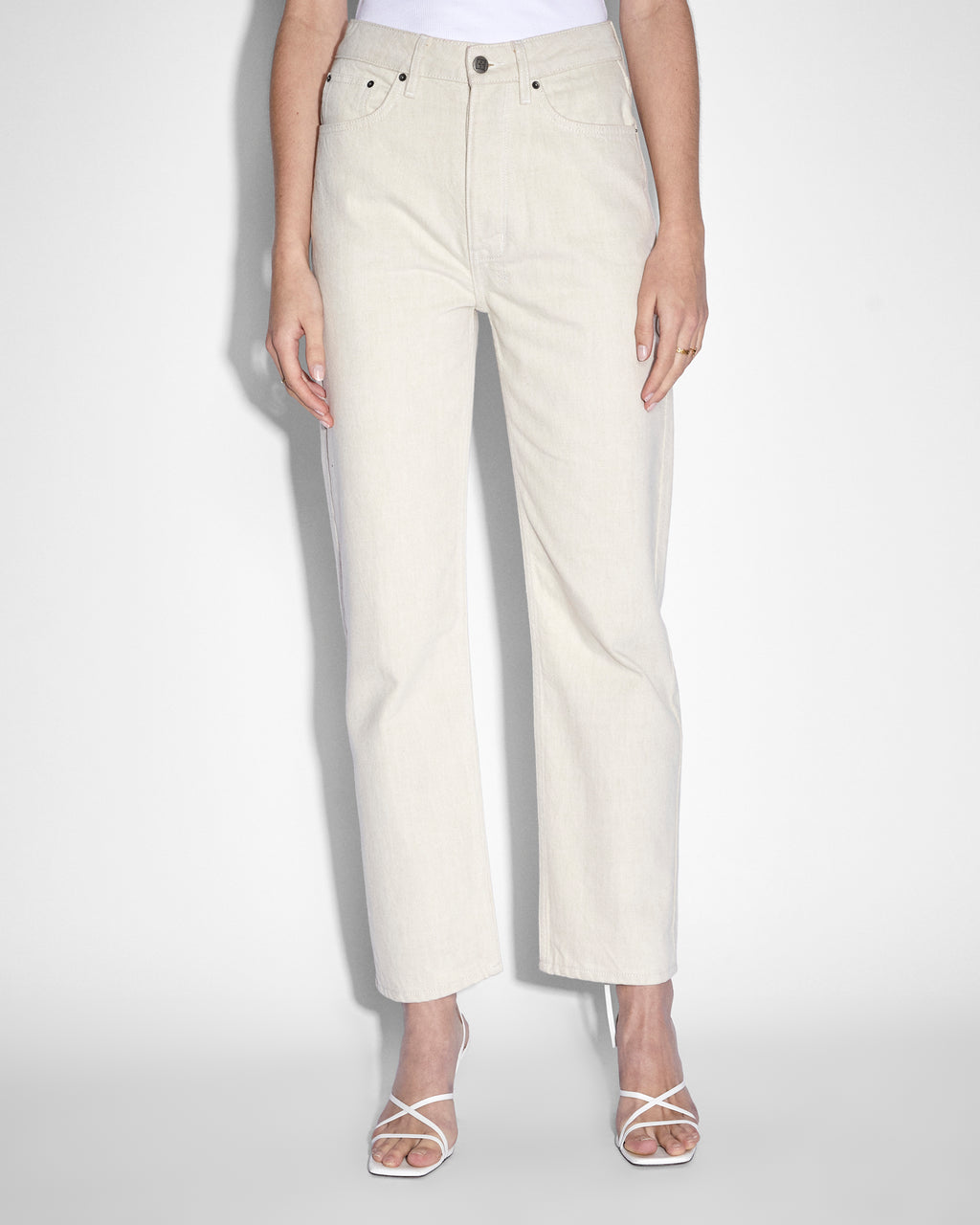 WOMENS BROOKLYN JEAN ECRU DENIM JEANS