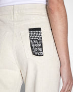 WOMENS BROOKLYN JEAN ECRU DENIM JEANS