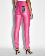WOMENS HI N WASTED XTRA FUSCHIA WAX DENIM JEANS
