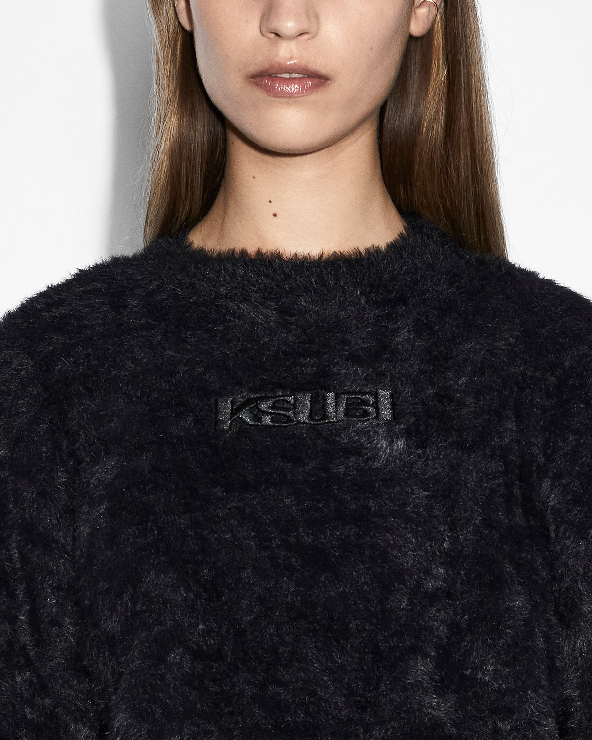 WOMENS CROPPED SWEATER BLACK KNITWEAR