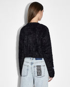 WOMENS CROPPED SWEATER BLACK KNITWEAR