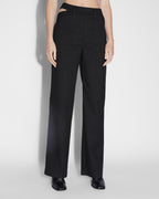 Womens Dettached Trouser Klassic Straight Pants - Black