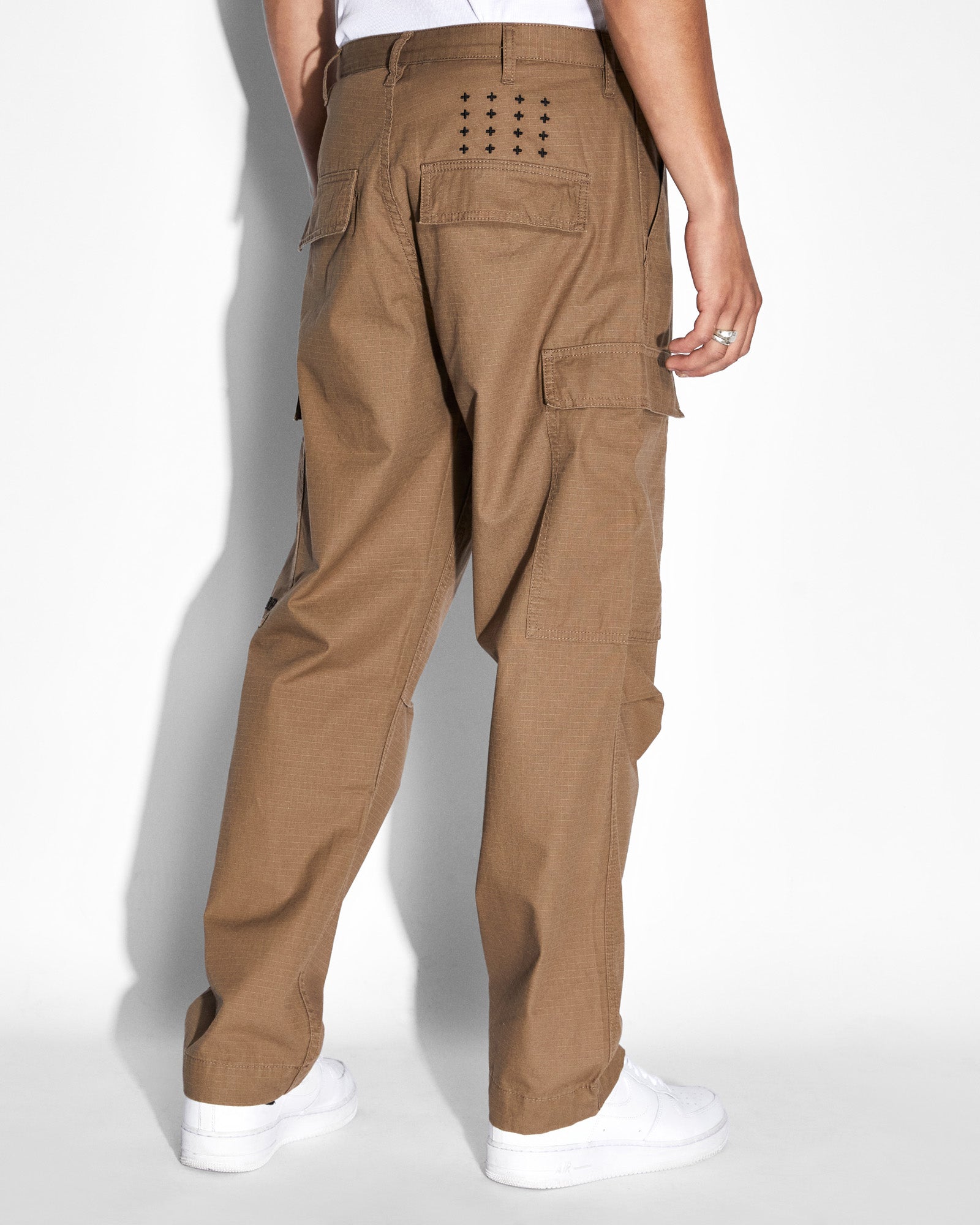 BAM Loose Baggy Cargo Pants for Mens - 100% Cotton Brown Cargo Pant for  Summer - Slim Fit Casual Drawstring Elastic Waist Pants - Comfortable Home  Wear and Gym (Brown, 36): Buy