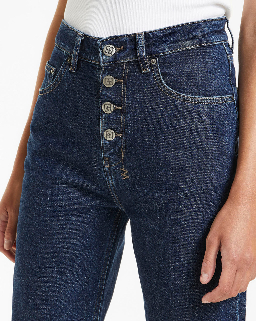 Womens Pointer Soho Xposed Relaxed Tapered Denim Jeans - Denim