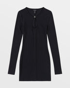 WOMENS CHARMED KEYHOLE DRESS BLACK DRESSES