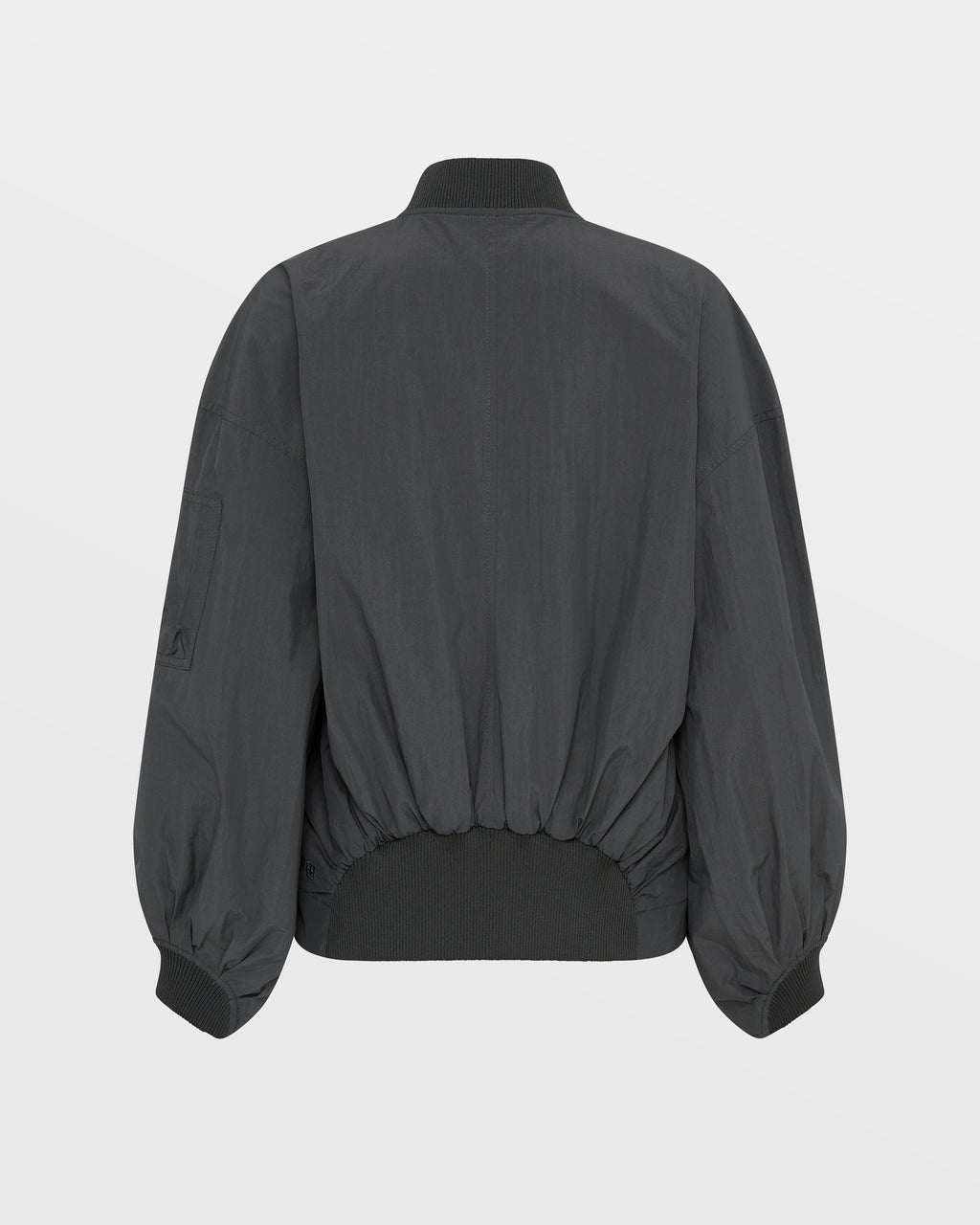 Womens Elemental Bomber Charcoal Boxy Jackets - Black