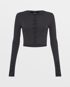 Womens Transcend Cardi Silver Fitted Fashion Tops - Grey