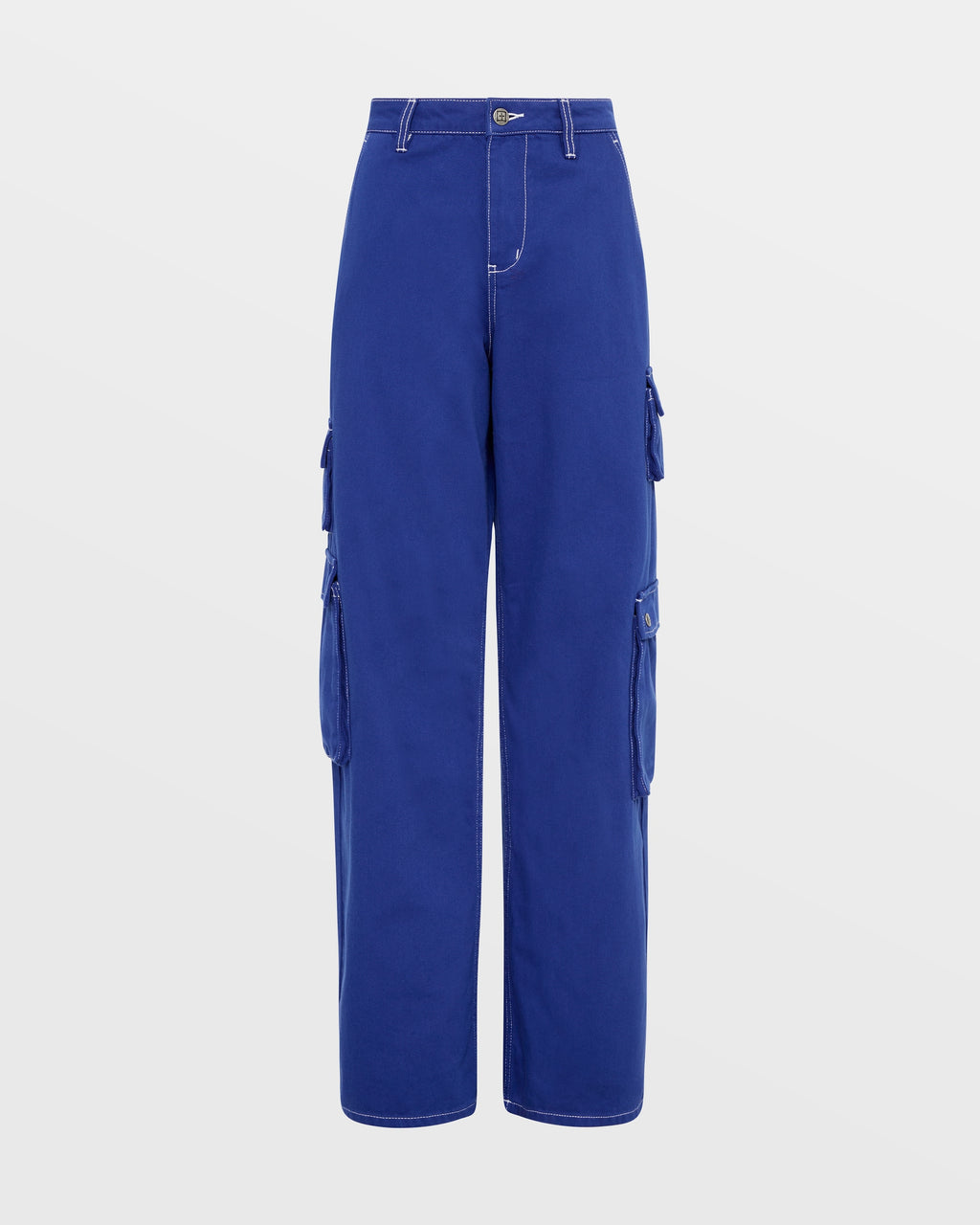 WOMENS DRILL CARGO COBALT PANTS