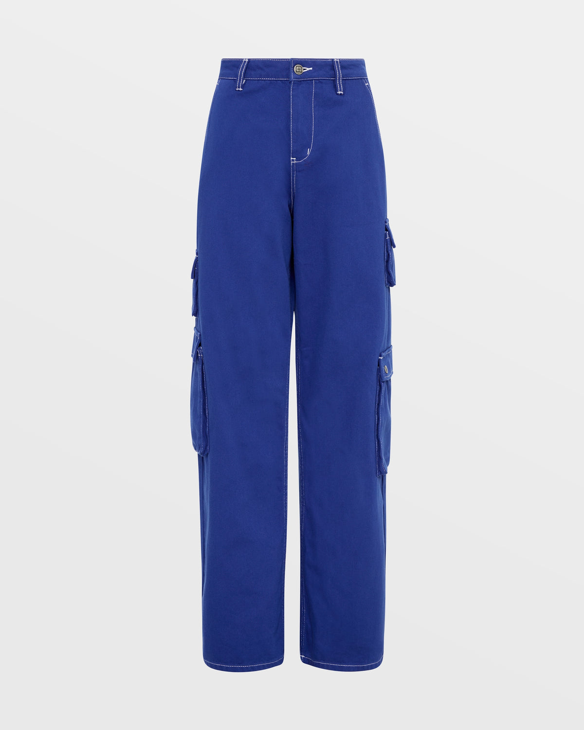 WOMENS DRILL CARGO COBALT PANTS