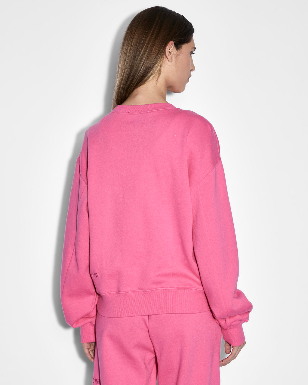 WOMENS 3X4 KLASSIC CREW HYPE PINK FLEECE