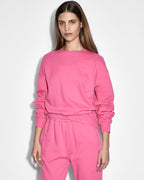 WOMENS 3X4 KLASSIC CREW HYPE PINK FLEECE