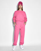 WOMENS 3X4 KLASSIC CREW HYPE PINK FLEECE
