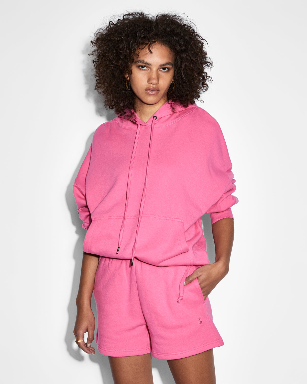 WOMENS 3X4 OH G HOODIE HYPE PINK FLEECE