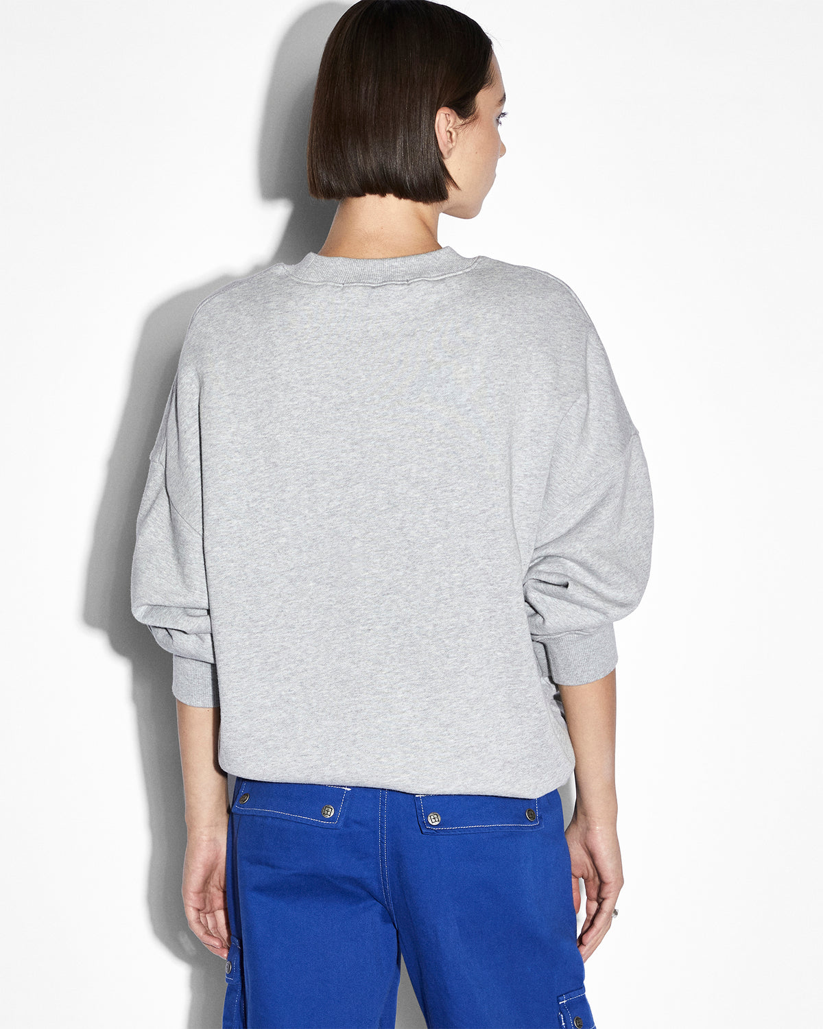WOMENS SUPERNET OH G CREW GREY MARLE FLEECE