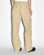 WOMENS DRILL CARGO KHAKI PANTS