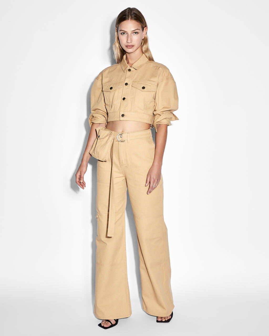 Womens Kommand Jacket Caramel Cropped Jackets - Tan