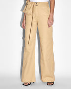 Womens Kommand Cargo Caramel Wide Pants - Tan
