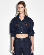 Womens Kommand Jacket Legacy Cropped Jackets - Denim