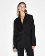 Womens Bond Blazer Black Oversized Jackets - Black
