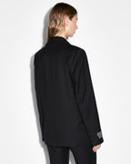 Womens Bond Blazer Black Oversized Jackets - Black