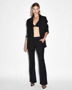 Womens Bond Blazer Black Oversized Jackets - Black