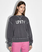 WOMENS UNITY STAR OH G CREW CHARCOAL FLEECE