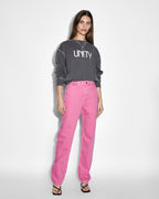 WOMENS UNITY STAR OH G CREW CHARCOAL FLEECE