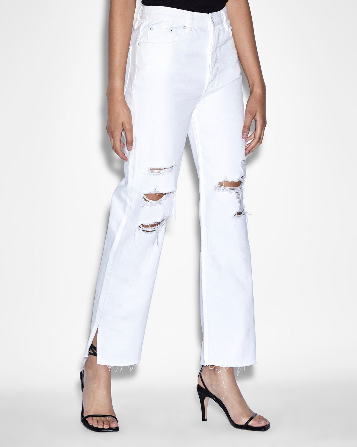 WOMENS BROOKLYN JEAN BLANC SLICED DENIM JEANS