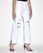 WOMENS BROOKLYN JEAN BLANC SLICED DENIM JEANS