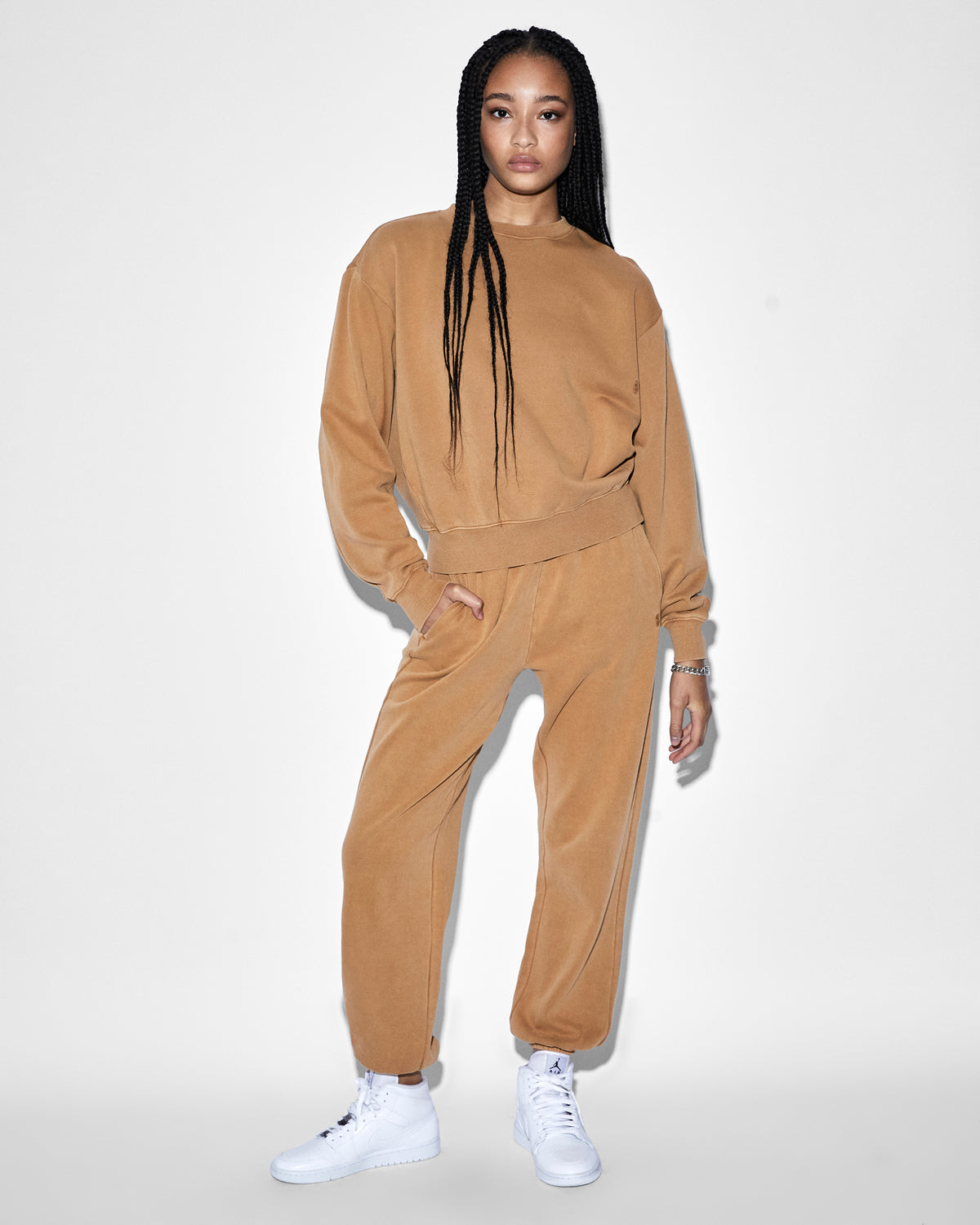 WOMENS 3 X 4 KLASSIC CREW SUNKISSED FLEECE