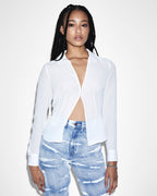 Womens Charmed Shirt White Fitted Shirts - White