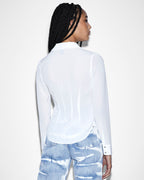 Womens Charmed Shirt White Fitted Shirts - White