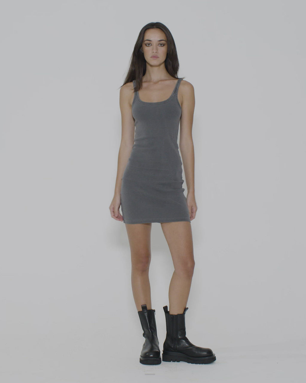 WOMENS ARISE TANK DRESS COAL DRESSES