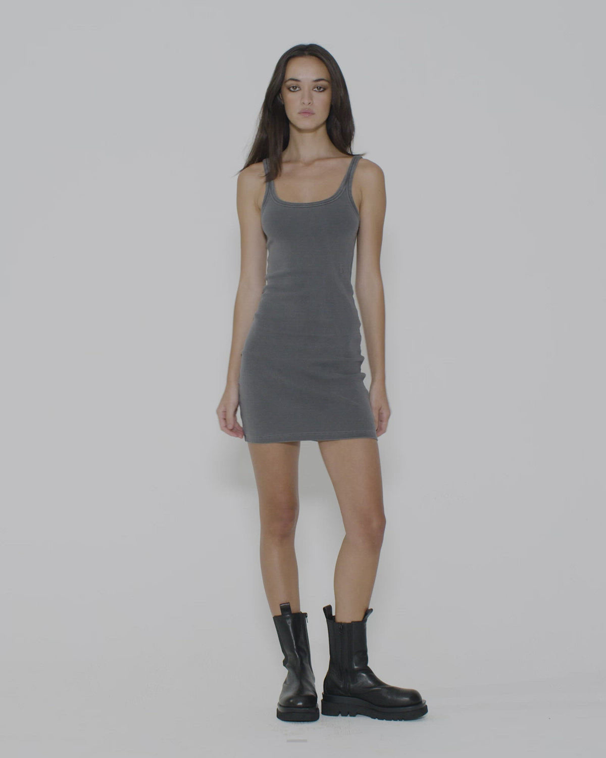 WOMENS ARISE TANK DRESS COAL DRESSES