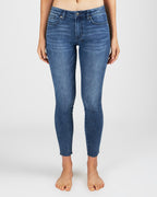 Womens Spray On Daily Blue Skinny Denim Jeans - Denim