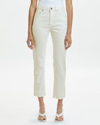 Womens Nine O Ecru Slim Denim Jeans - White